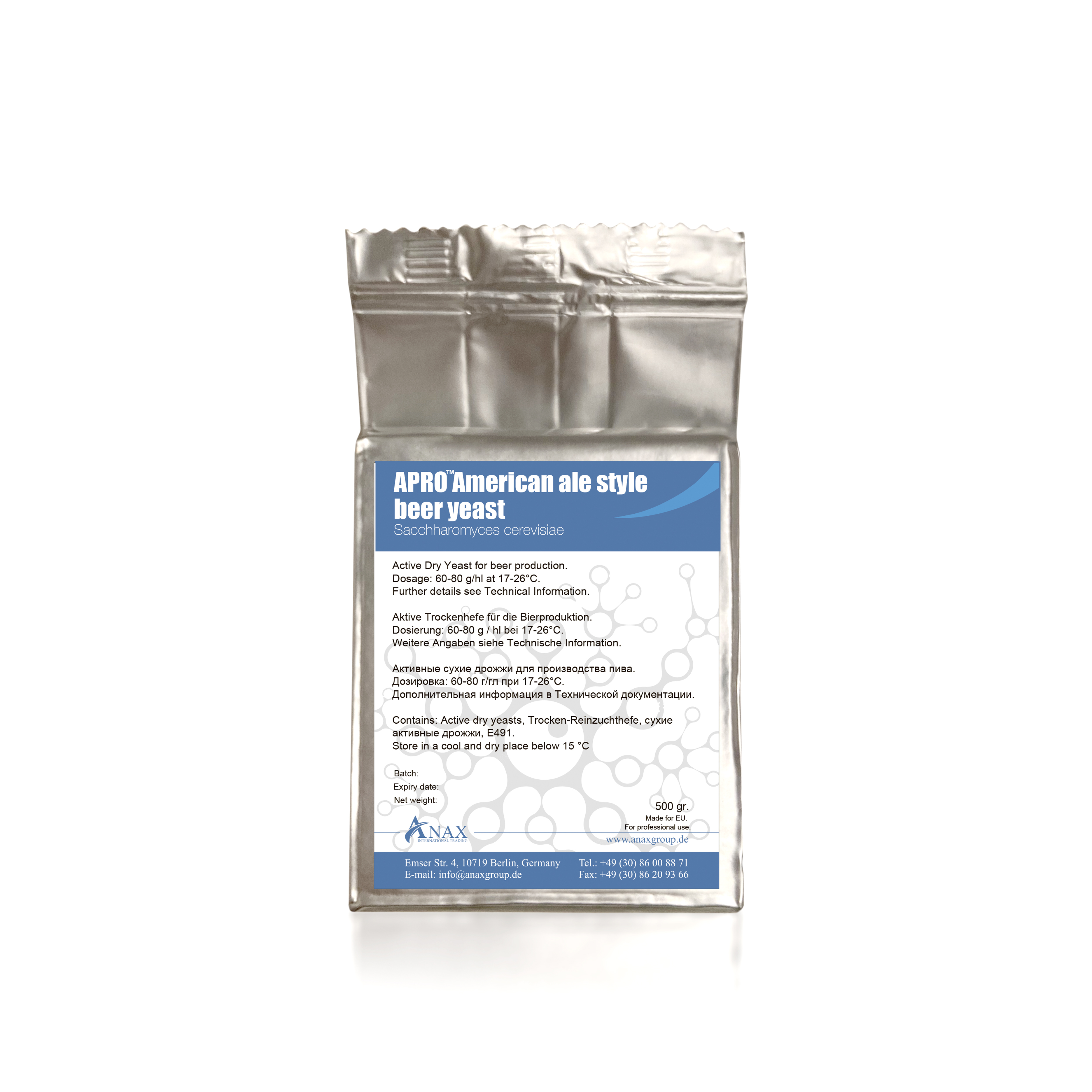 Дрожжи APRO AMERICAN ALE STYLE BEER YEAST ANAX